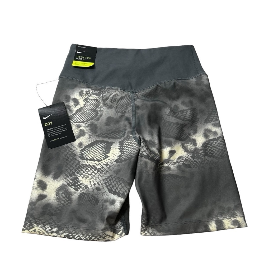Nike Women's One Dri-Fit Training Performance Tight Fit Shorts Snake Gray Small - Picture 10 of 12